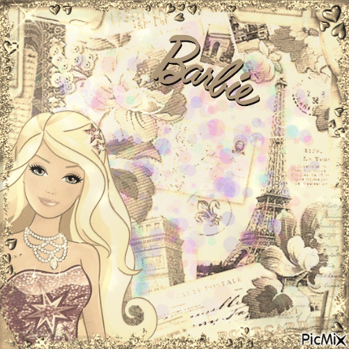 Barbie in Paris - GIF animé gratuit