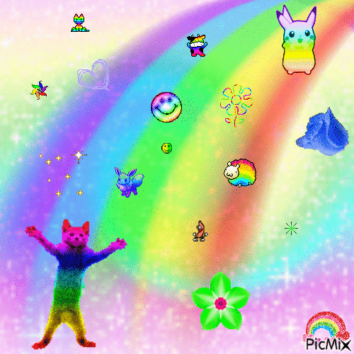 Rainbow world ! - Gratis geanimeerde GIF