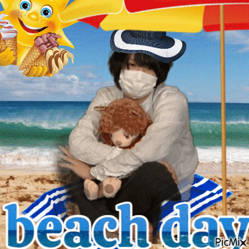 soraru's day out at the beach - Безплатен анимиран GIF