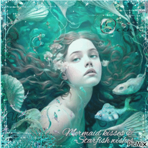 Mermaid Portrait - GIF animado grátis