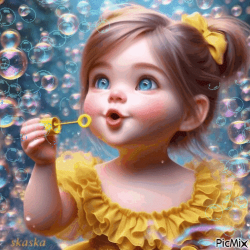 Мыльные пузырики - Безплатен анимиран GIF