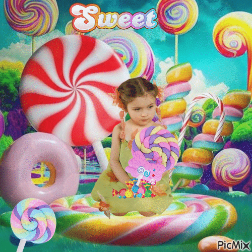 CHILD AND SWEETS - 免费动画 GIF