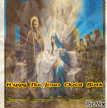happy the Jesus Christ Birth - Animovaný GIF zadarmo