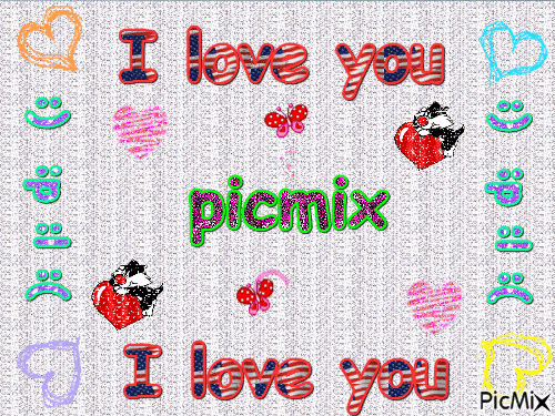 I love you picmix - Zdarma animovaný GIF
