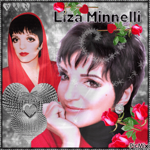Liza Minnelli... 💖🖤💖 - Ücretsiz animasyonlu GIF