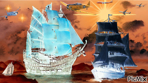 سفينة - Zdarma animovaný GIF