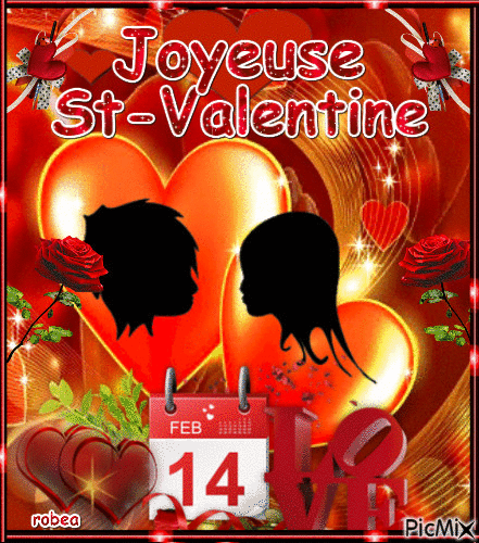 Joyeuse St-Valentine - Безплатен анимиран GIF