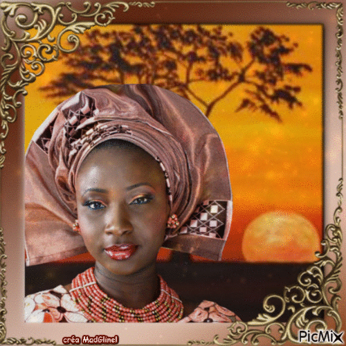 la belle Africaine - Gratis animerad GIF