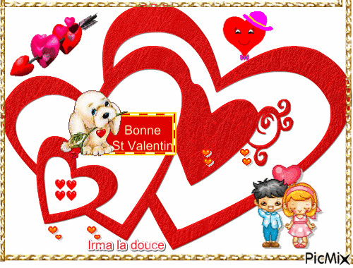 Bonne Saint Valentin - Безплатен анимиран GIF