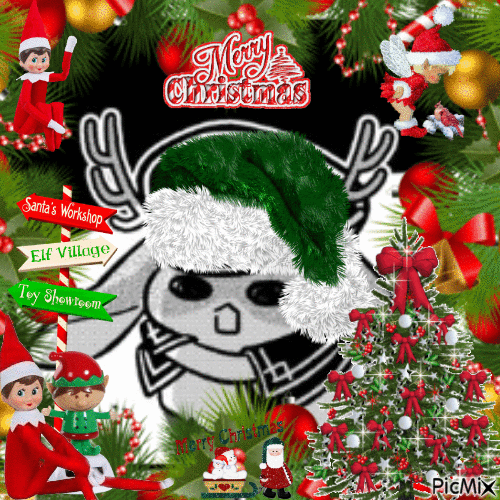 merry christmas jackalope - Безплатен анимиран GIF
