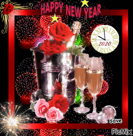 HAPPY NEW YEAR FOR ALL MY FRIENDS - GIF animado grátis