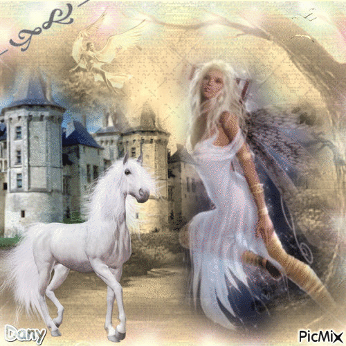 La Belle et le cheval! - Free animated GIF
