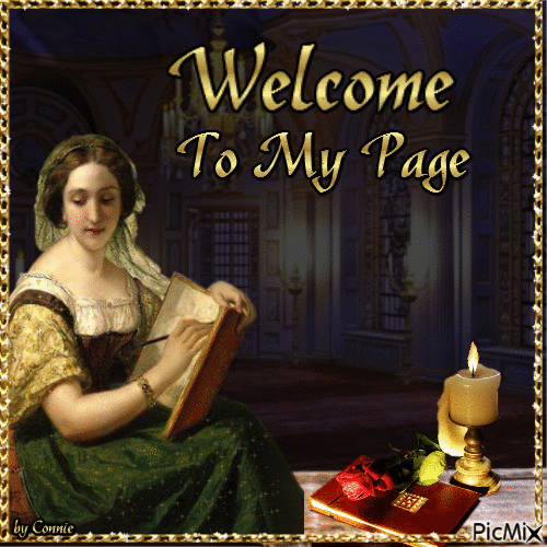 Welcome page  Lady by Candle Light  Joyful226 - 免费动画 GIF