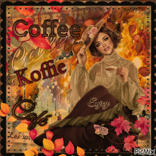 Autumn Coffee Vintage - Δωρεάν κινούμενο GIF