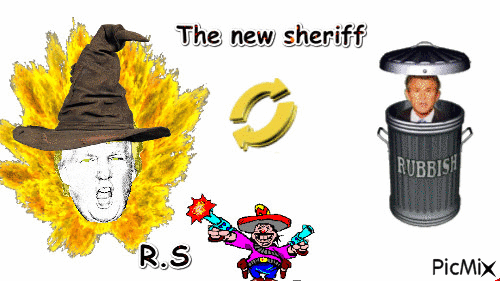 trump the new sheriff - Бесплатный анимированный гифка