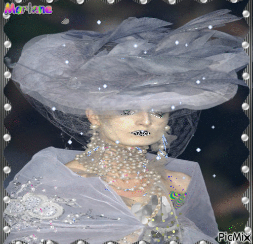 Portrait Woman Colors Hat Deco Glitter Fashion Glamour - GIF animado grátis