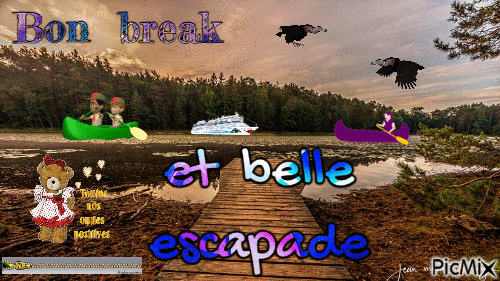 Bon break belle escapade - GIF animado gratis