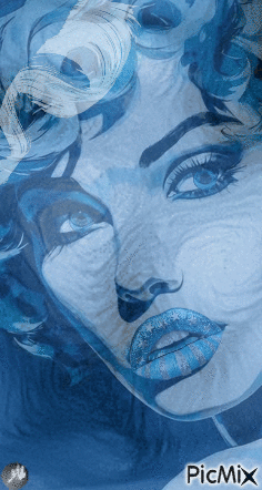 Chica azul - Gratis geanimeerde GIF