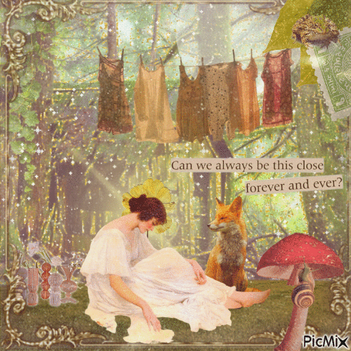 the lady and the fox - 免费动画 GIF