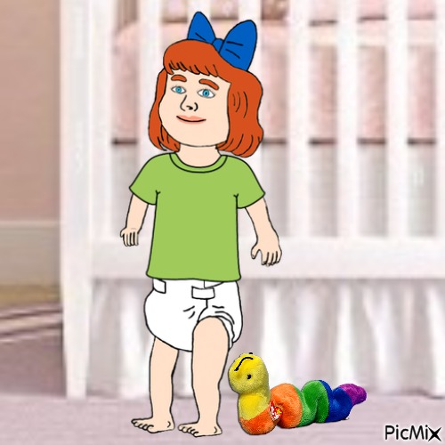 Redhead Baby with Inch the worm - безплатен png