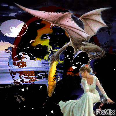 La reine des dragons - GIF animado gratis