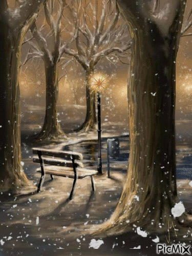 winter night - GIF animasi gratis