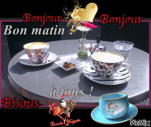 bonjour bonjour - Бесплатный анимированный гифка