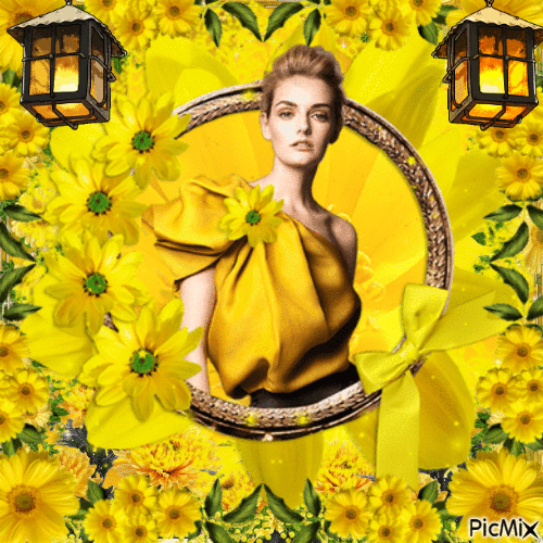 Flores Amarillas - GIF animasi gratis