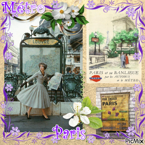 Métro Paris Vintage - 免费动画 GIF