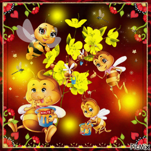 abeille chérie - Nemokamas animacinis gif