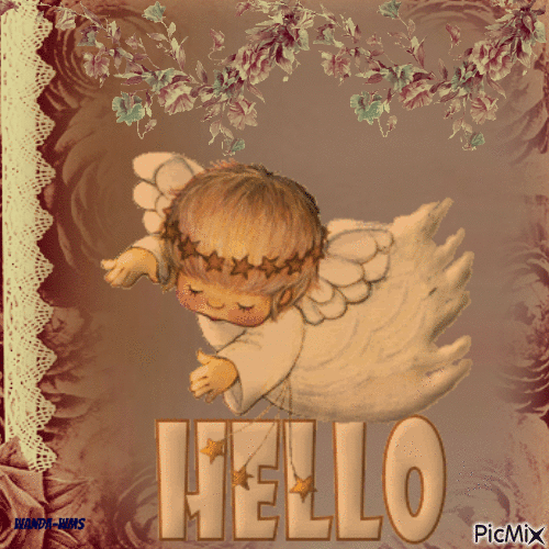 Hello-angels-gold - 無料のアニメーション GIF