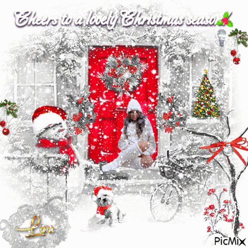 Cheers to a lovely Christmas season! - Animovaný GIF zadarmo