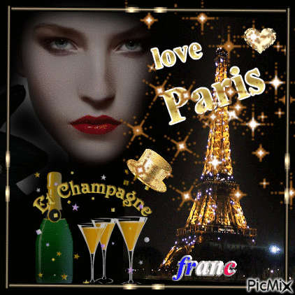 GOLD PARIS - Darmowy animowany GIF