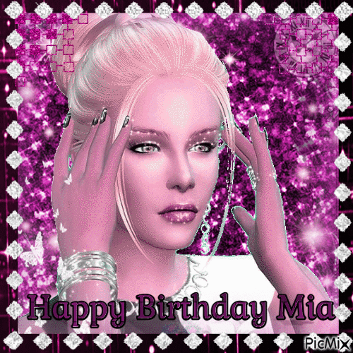 Happy Birthday Mia - Free animated GIF