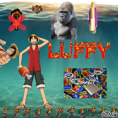 Monkey D Luffy - Animovaný GIF zadarmo