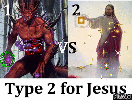 JESUS VS SATAN - Бесплатный анимированный гифка
