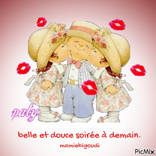 belle et douce soirée - Бесплатный анимированный гифка