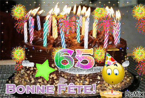 Bonne Fête 65 - GIF animado gratis