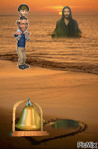 Paseando por la playa - Darmowy animowany GIF