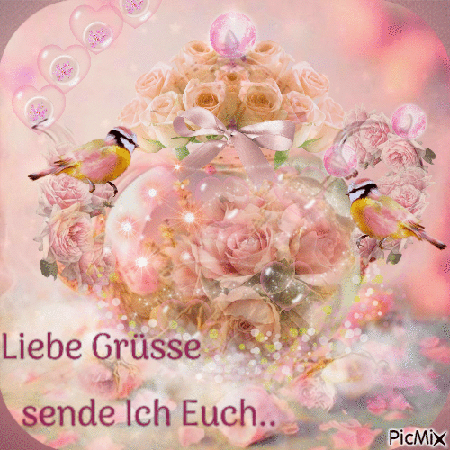 Liebe Grüße!! - Бесплатный анимированный гифка