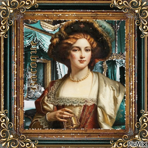 Baroque woman portrait vintage