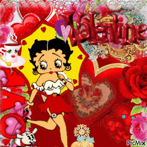 Betty Boop - Saint Valentin - GIF animasi gratis