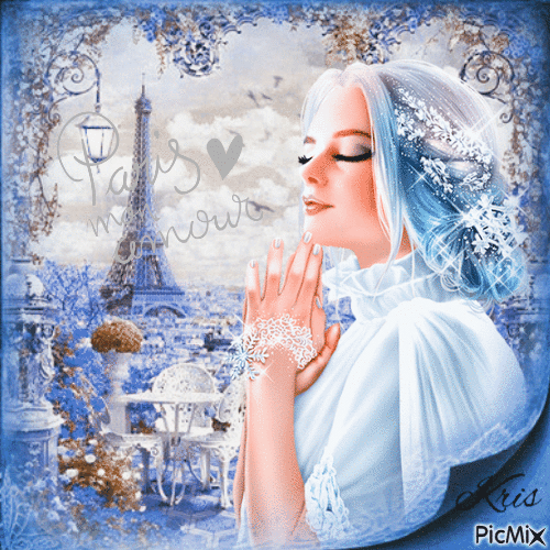 Portrait d'une mariée à Paris - Animovaný GIF zadarmo