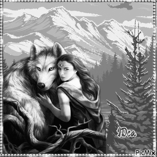 Loup gothique - Gratis animeret GIF