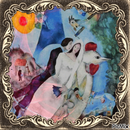 La Boda - Chagall - Безплатен анимиран GIF