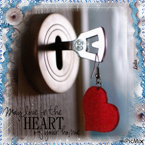 My love be the HEART of your home. - GIF animado grátis