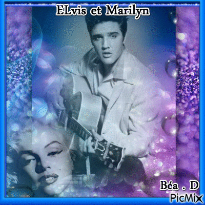 Elvis et Marilyn - Безплатен анимиран GIF