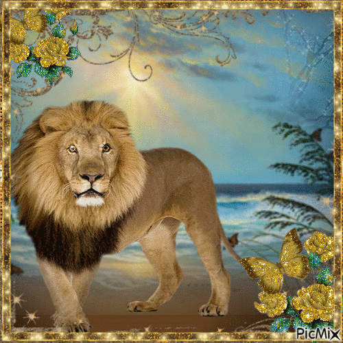 le lion - 免费动画 GIF