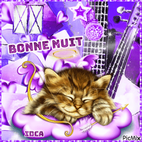 Bonne nuit les chatons - Bezmaksas animēts GIF