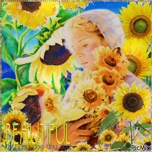 Sonnenblumen Jahrgang - Besplatni animirani GIF